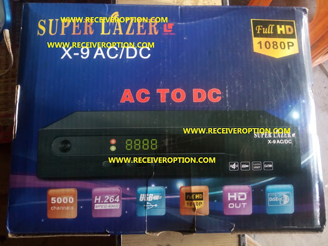  SUPER LAZER X-9 AC/DC HD RECEIVER BISS KEY OPTION