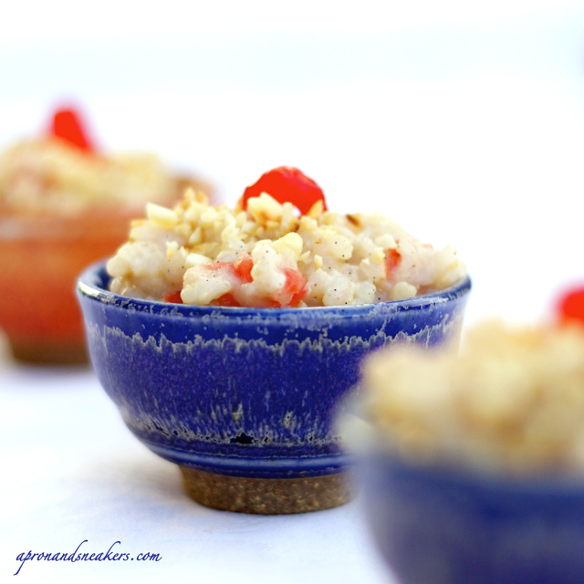 Almond Milk Rice Pudding with Cranberries