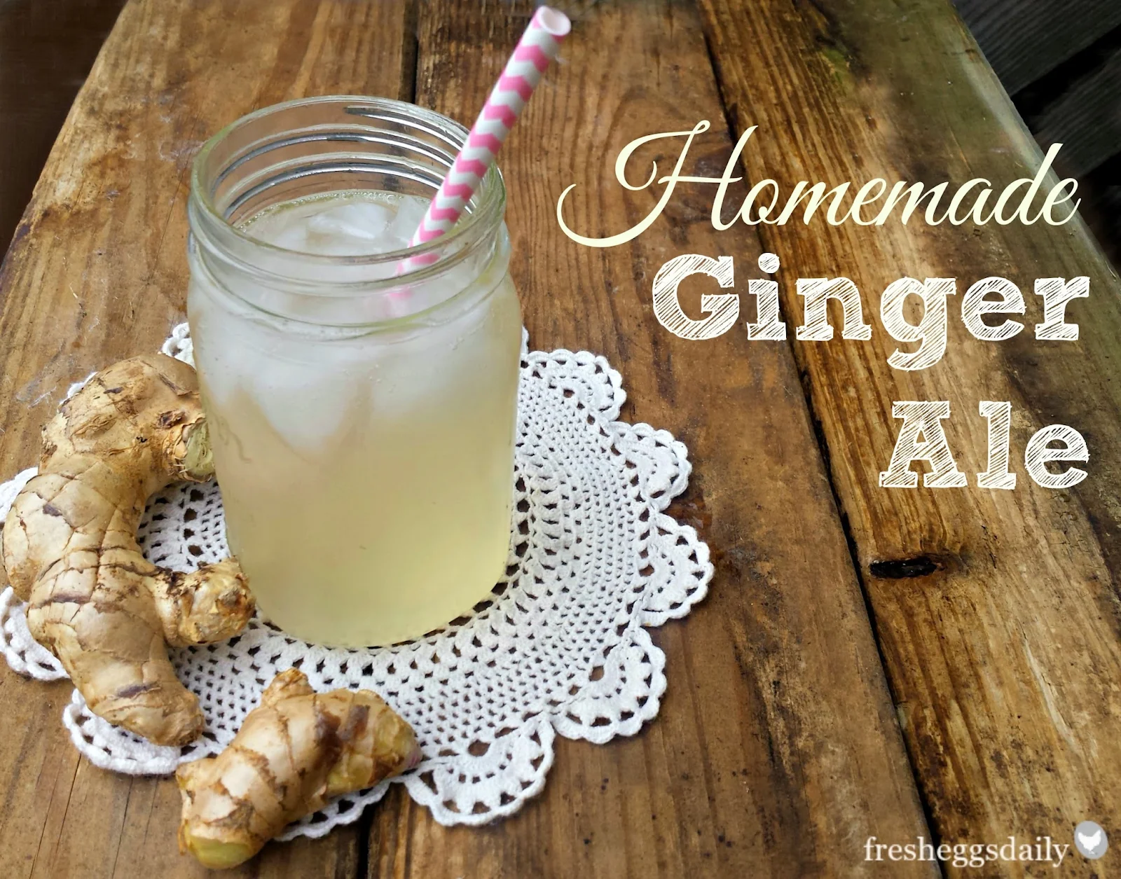 ginger ale in mason jar