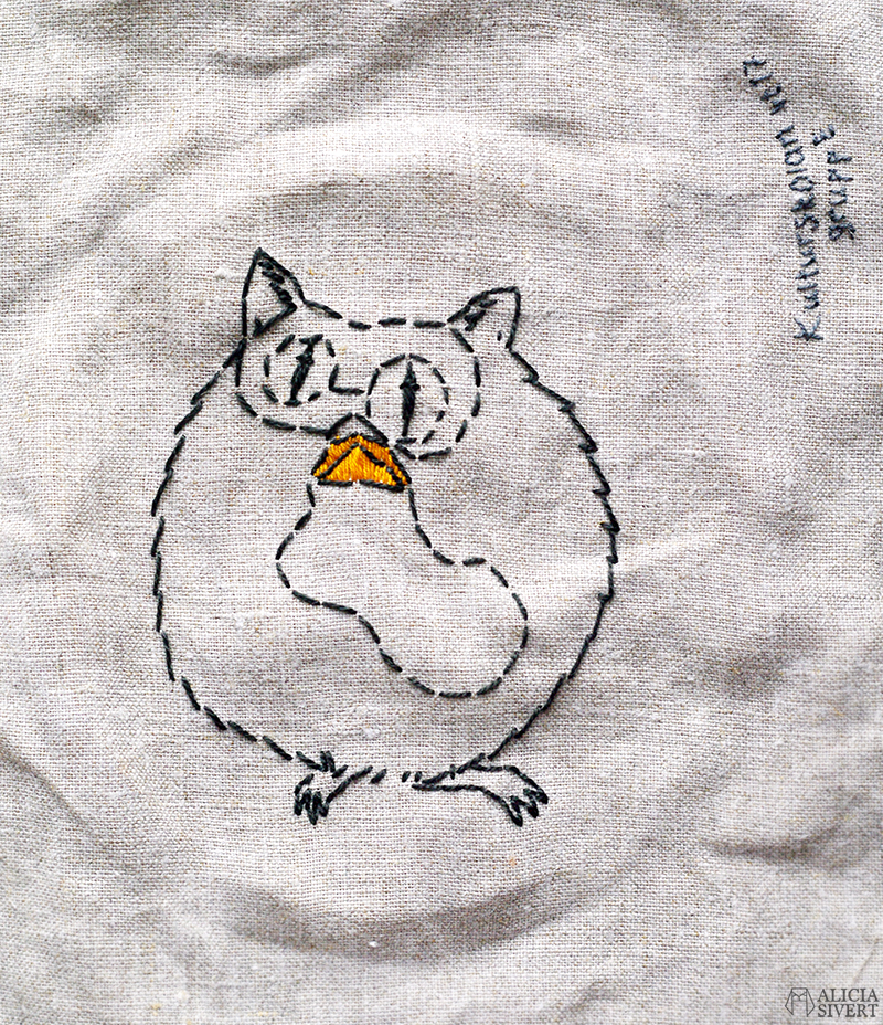 Pygmy puff embroidery, by Alicia Sivertsson and class. aliciasivert alicia sivertsson sivert skapa kreativitet diy do it yourself broderi embroidery needlework textile art textilkonst textil konst pygmépuff pygmy puff harry potter handarbete