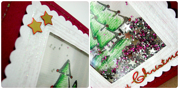 Tutorial: Card natalizia con Shaker Box (dettagli) - by Desi di "Italian Scrapaholic Gal"