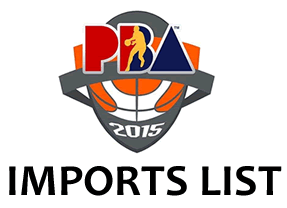 List of 21 Imports in 2015 PBA Commissioner's Cup