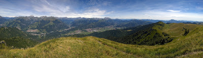 Panorama from Monte Formico looking north toward Clusone.