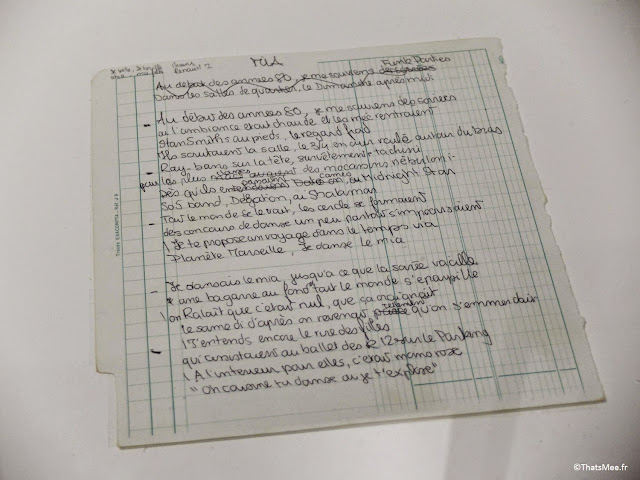 texte du MIA by IAM écrit manuscrit feuille d'origine, Expo Hip-Hop Institut du Monde Arabe Akhenaton Paris