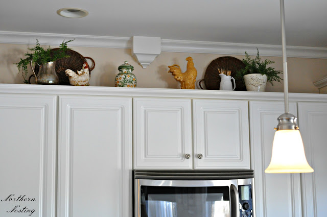 Northern Nesting: A new look above the Kitchen cabinets