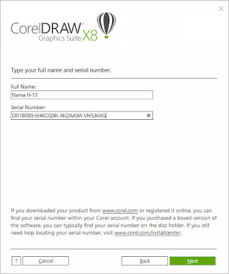 cara mendapatkan serial number corel draw x7 graphics