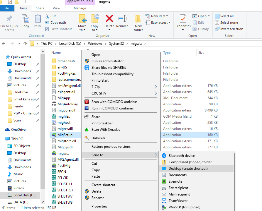 Mengembalikan fitur Windows Easy Transfer di Win 10 yang dihapus oleh
