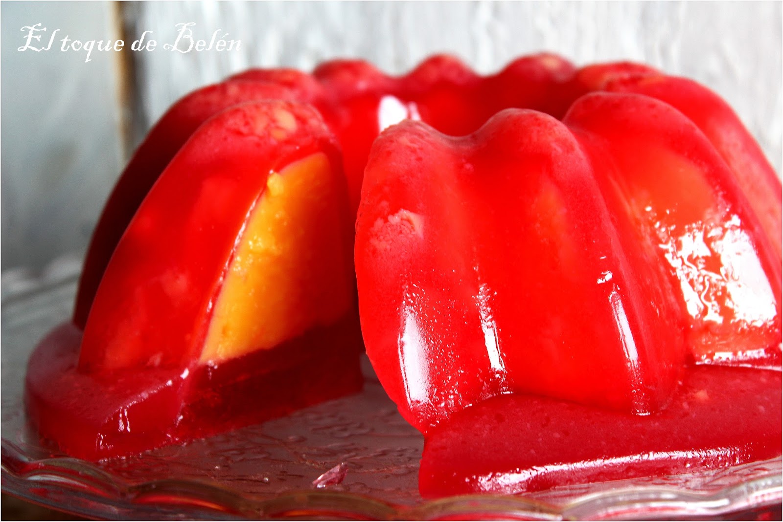 FLAN FÁCIL CON COBERTURA DE GELATINA DE FRESAS El toque de Belén