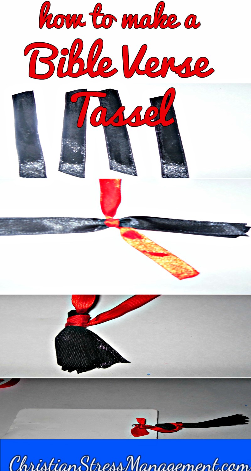 Christian Stress Management How to Make a Bible Verse Memory Tassel