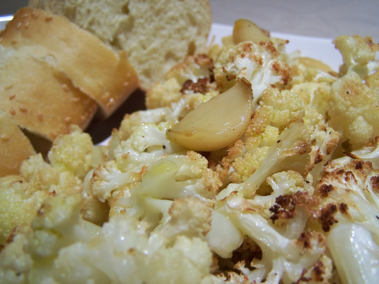 Go Ahead... Take A Bite! Roasted Cauliflower & Garlic Bruschetta