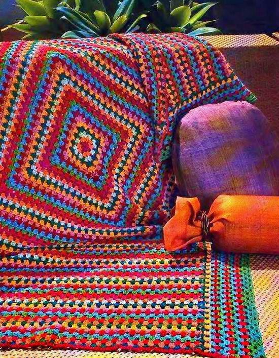 Crochet Throw Very Easy Classic Granny Square For Beginners