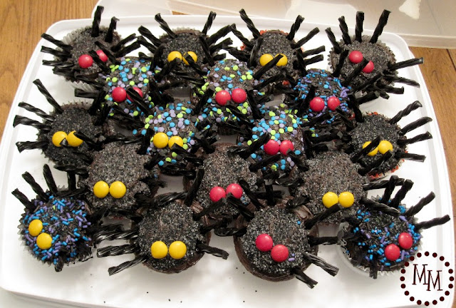 halloween spider cupcakes
