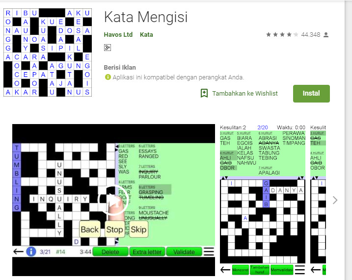 Rekomendasi Game Teka Teki Silang Offline Dan Online Ukuran Kecil Untuk Android Caracerdik Blogs