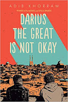 Book jacket for Darius the Great Is Not Okay, backs of two people sitting and looking over a city