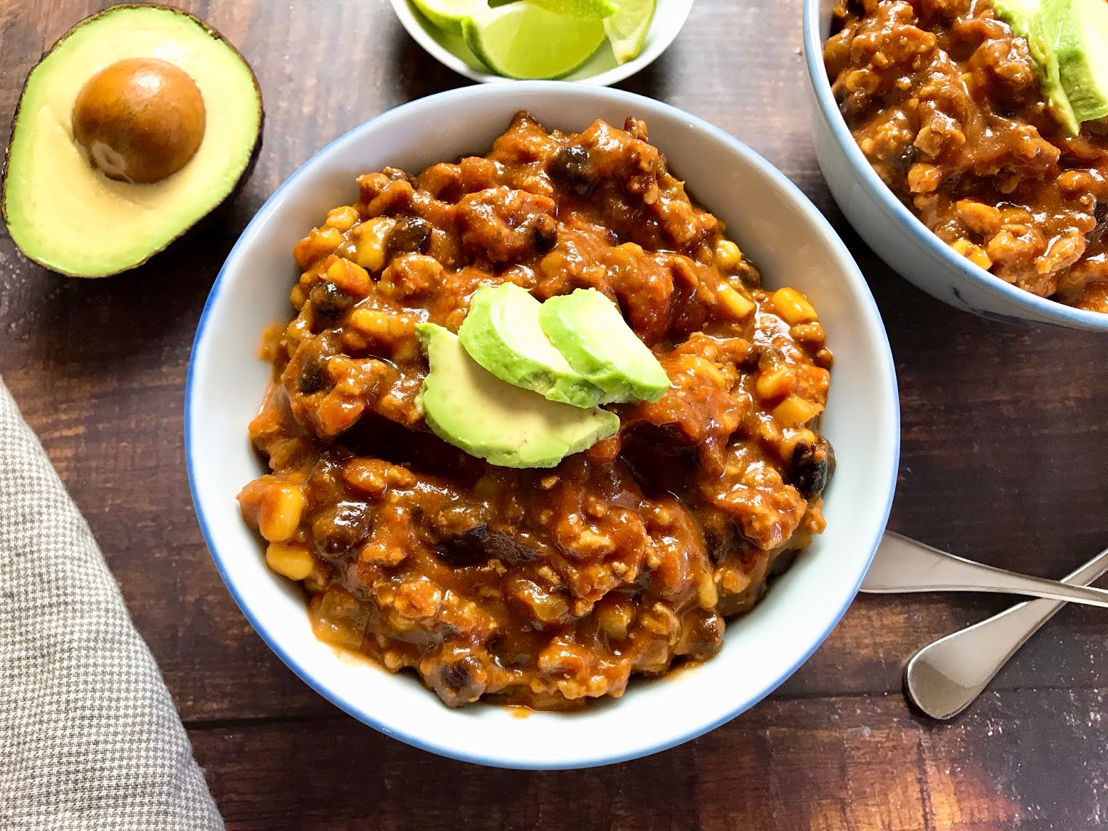 Chicken Chili with Black Beans and Corn