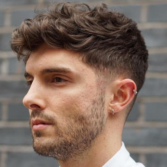 cortes de cabelo masculino ondulado medio