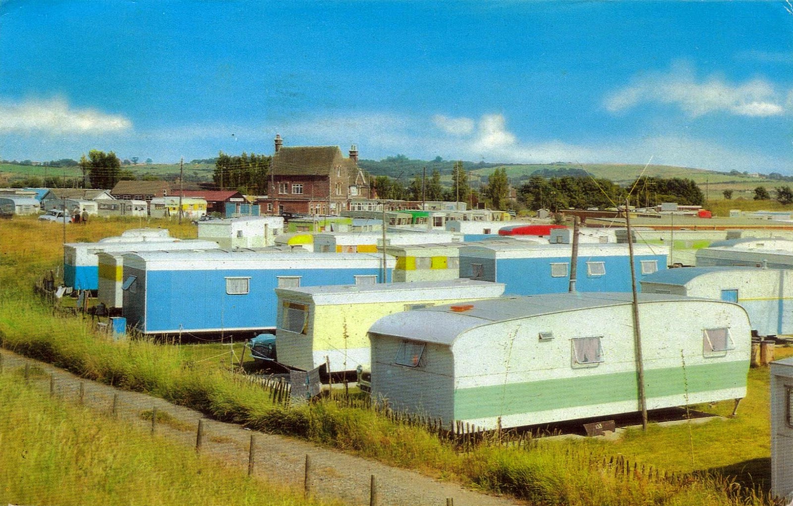 Postcards and Viewcards 1960s Caravans At Blue Anchor, Seasalter