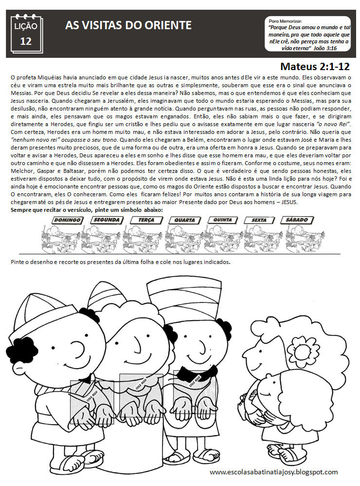 Escola Sabatina com Tia Josy Lição