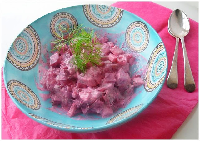 Heringssalat mit Apfel und Rote Bete
