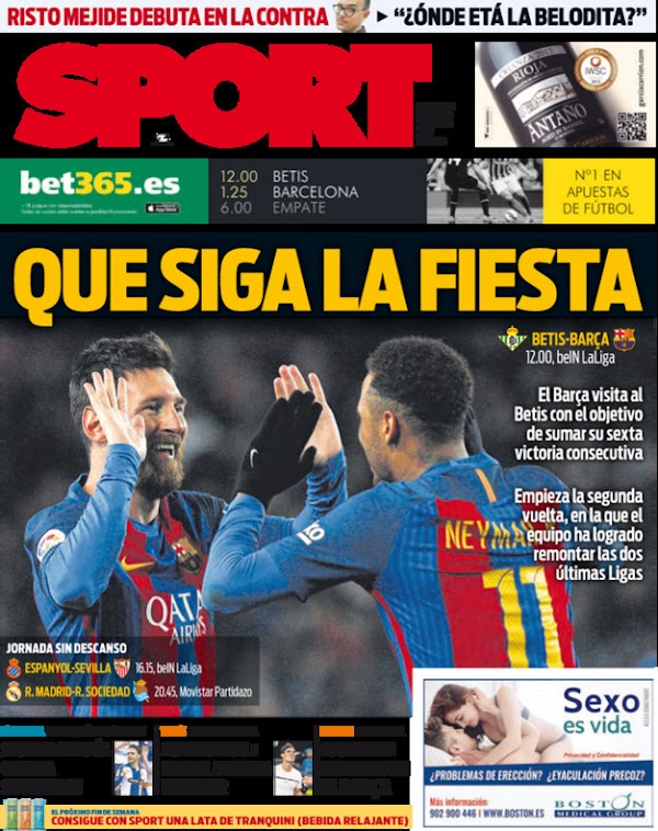 FC Barcelona, Sport: "Que siga la fiesta"