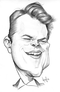 Matt Damon caricature