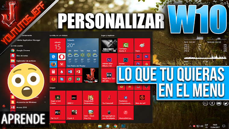 Personalizar menu de inicio Windows 10 | Añadir cualquier acceso directo al menu de inicio