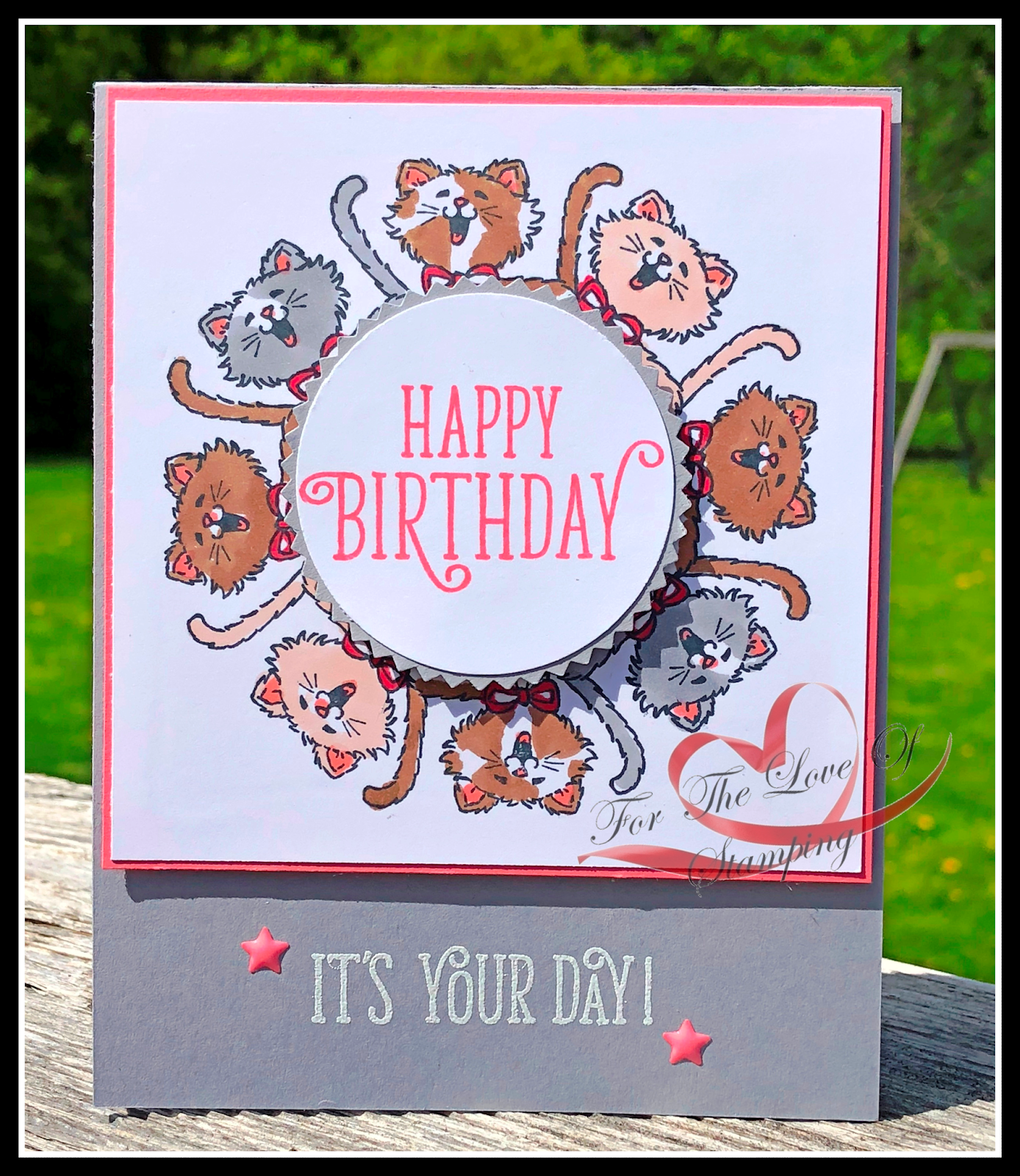 I Love How This Card Turned Out After Created The Template For Technique Inked Up Kitties