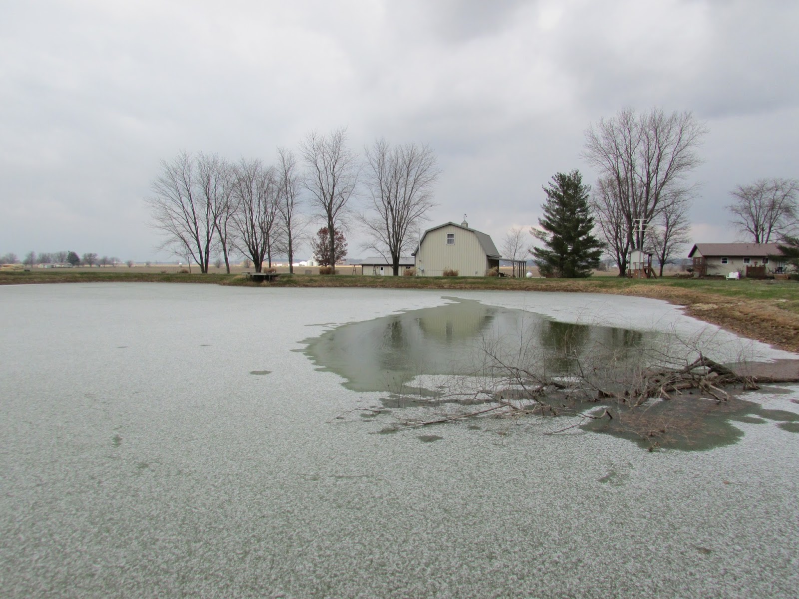 Murray & Candace's Adventures Snow on the pond...