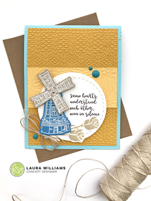 handmade card idea with Fun Stampers Journey March Stamp of the Month Good Places with windmill stamp #FSJSOTM
