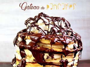 Gâteau de pancakes vanille chocolat