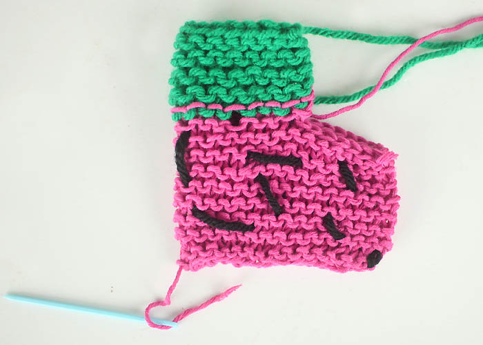 EASY Watermelon Baby Booties Free Knitting Pattern - Gina Michele