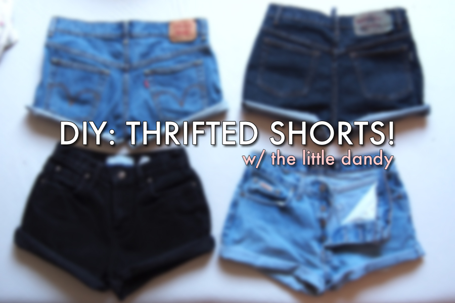 THE LITTLE DANDY : DIY: Thrifted High-Waisted Shorts + YouTube