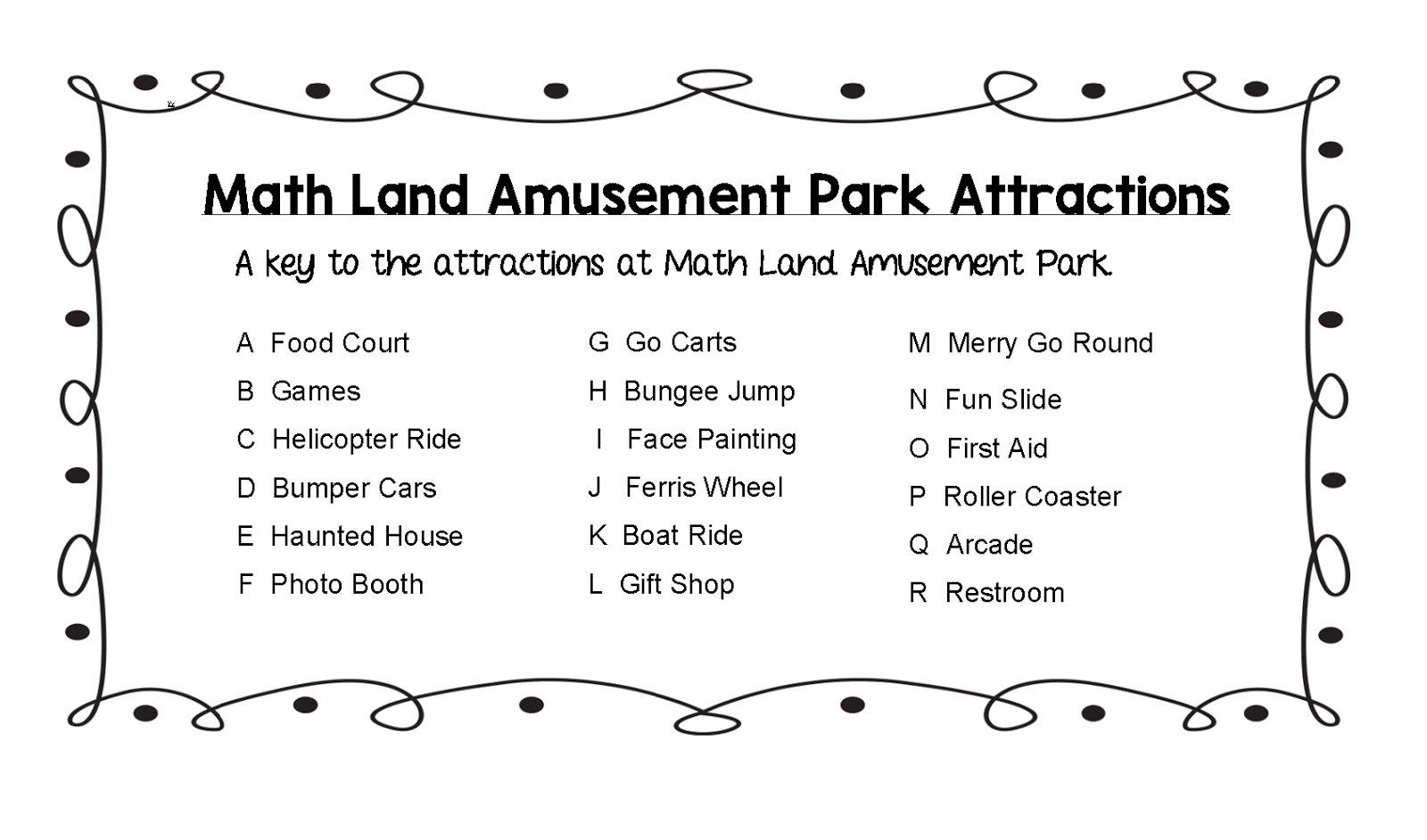 Rockstar Math Teacher ★ My Socrative Math Land Amusement Park Team Task