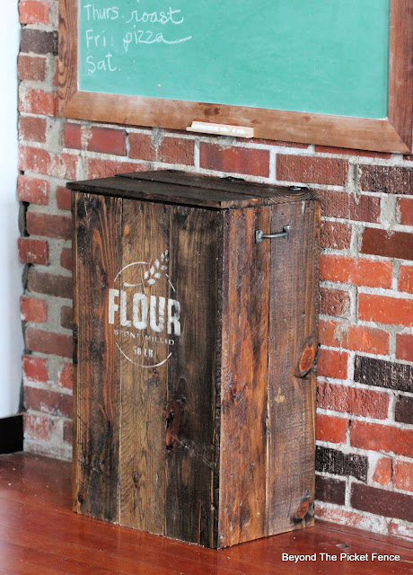 Reclaimed Wood Flour Bin Made From Pallet Wood
