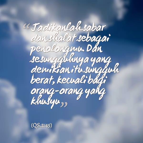 Prodimaar: Jadikan Sabar & Sholat sebagai Penolongmu