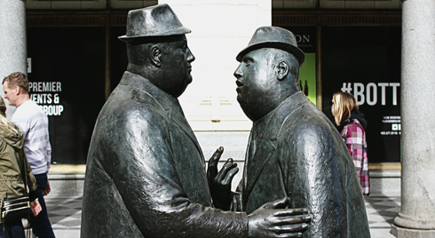 conversation sculpture stephen avenue calgary alberta