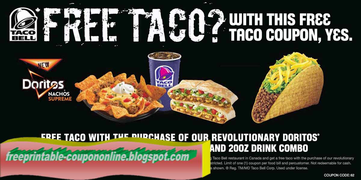 Taco bell discount coupons