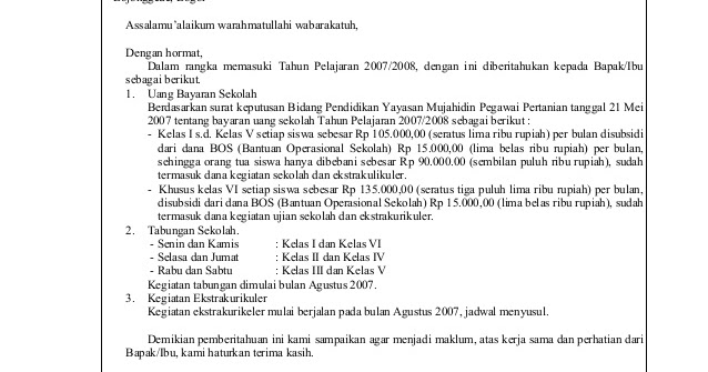 Pengertian Surat Resmi, Ciriciri Surat Resmi, dan Contoh