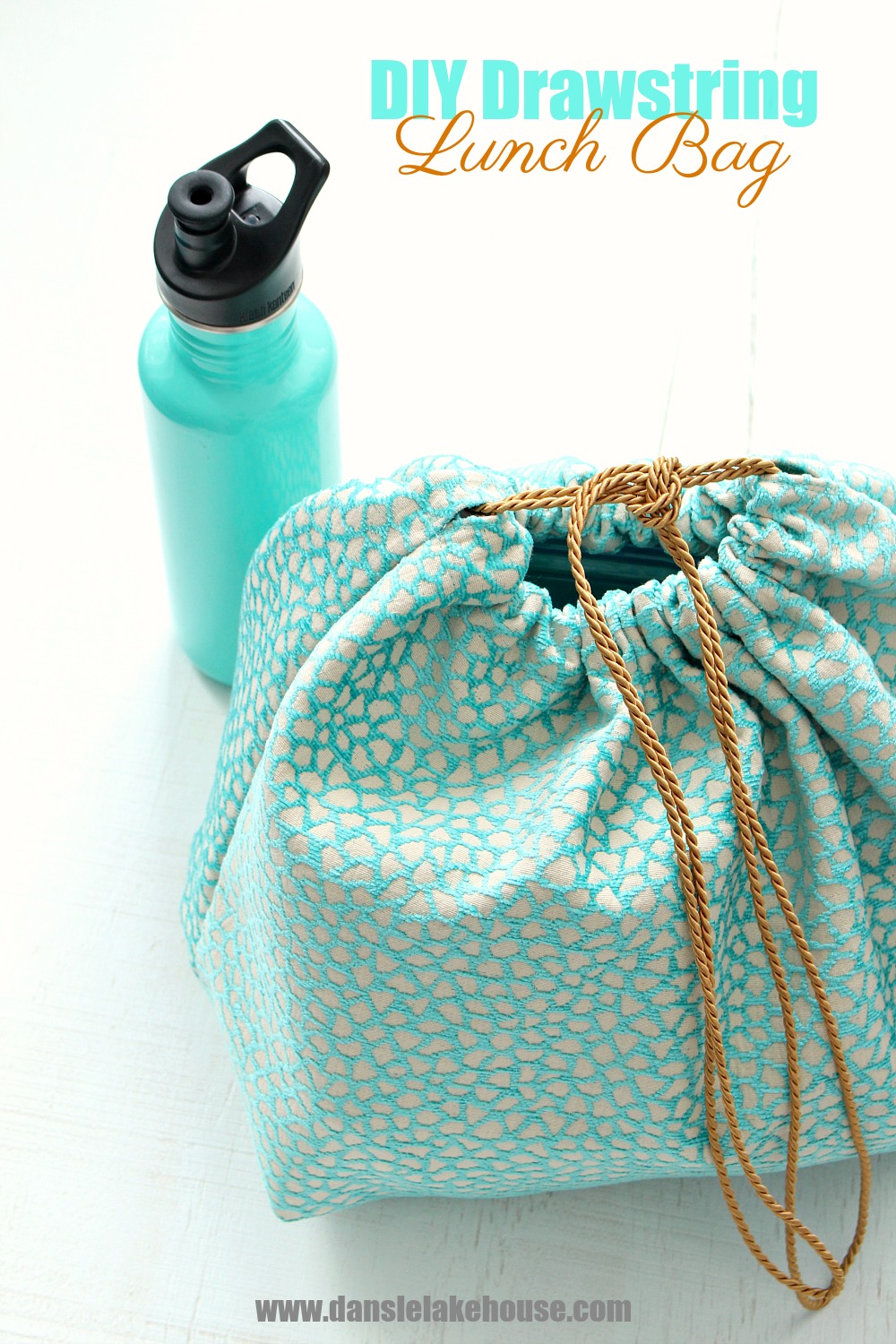 Easy DIY Cloth Lunch Bag Tutorial How to Make a Drawstring Lunch Bag