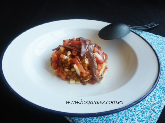 Lentejas con anchoas