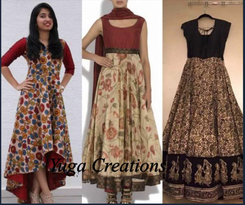 kalamkari anarkali dress