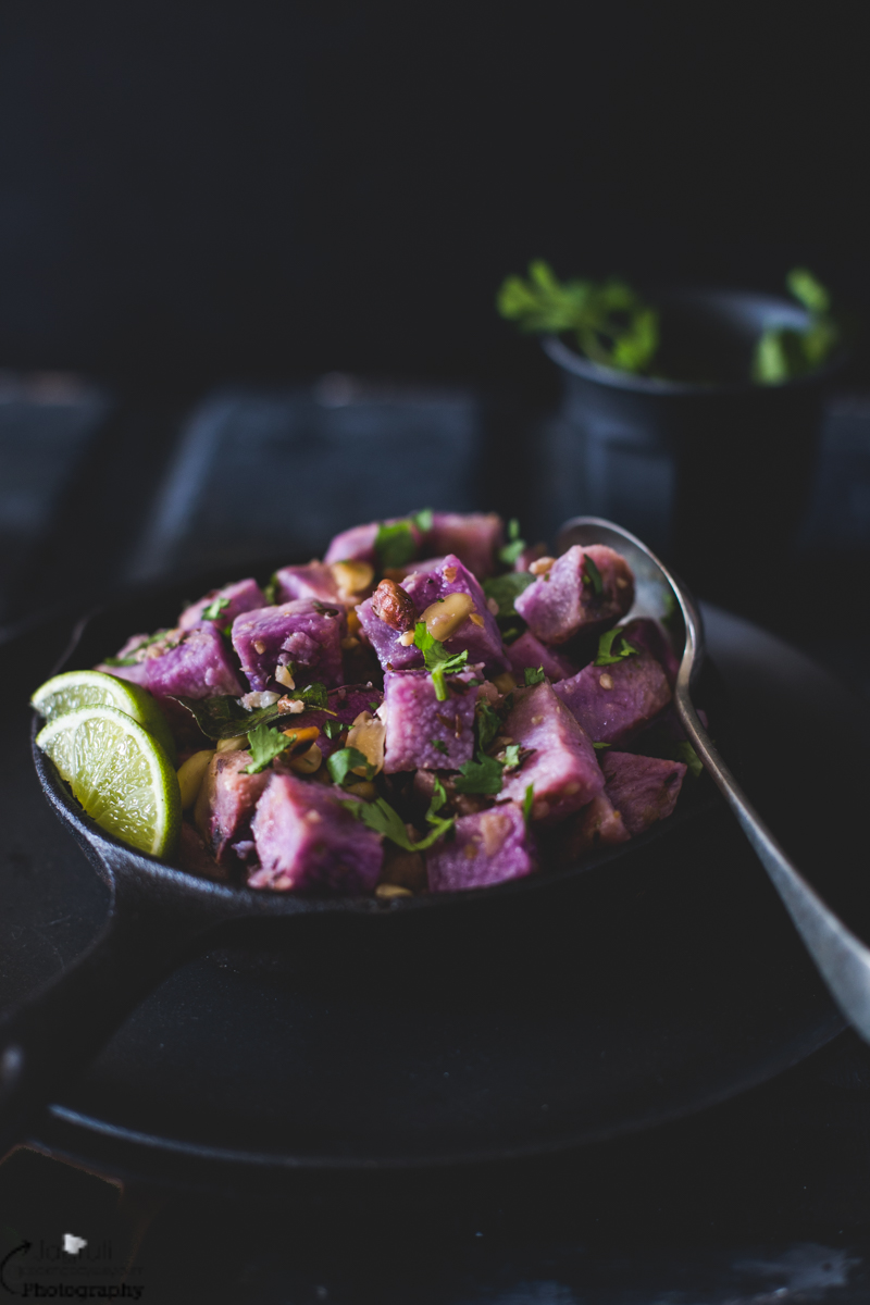 FARALI RATALU/KAND-PURPLE YAM & PEANUT STIR-FRY FARALI RATALU/KAND-PURPLE YAM & PEANUT STIR-FRY