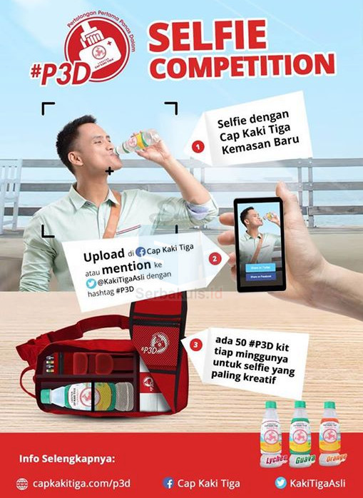 Cap Kaki Tiga P3D Selfie Competition