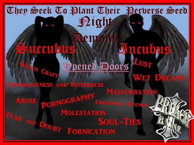Incubus and succubus demons of the night