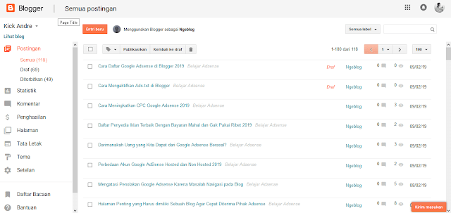 Cara Mendaftar Google AdSense dengan Blogger Cara Mendaftar Google AdSense dengan Blogger