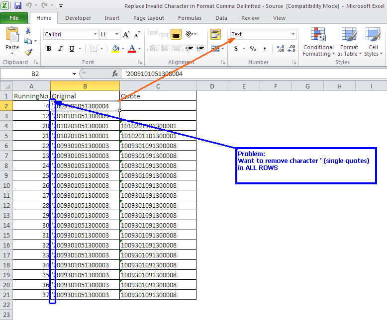 sharing How To Remove Invalid Character Like Single Quotes