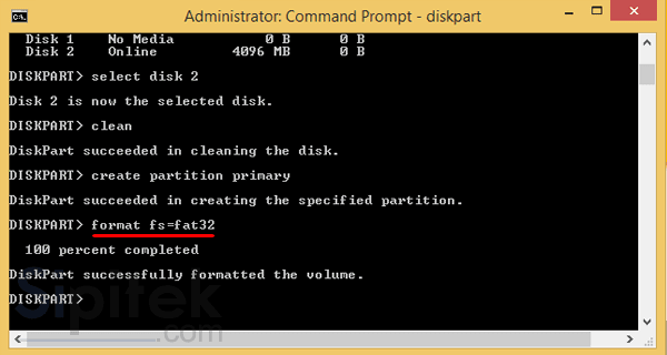 CMD format file system CMD format file system