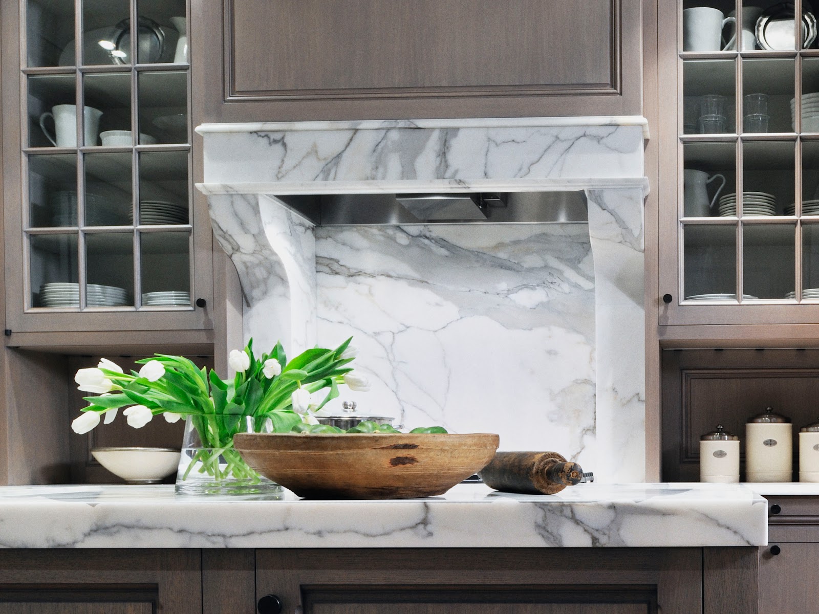 information about home design: Grey wash kitchen cabinets