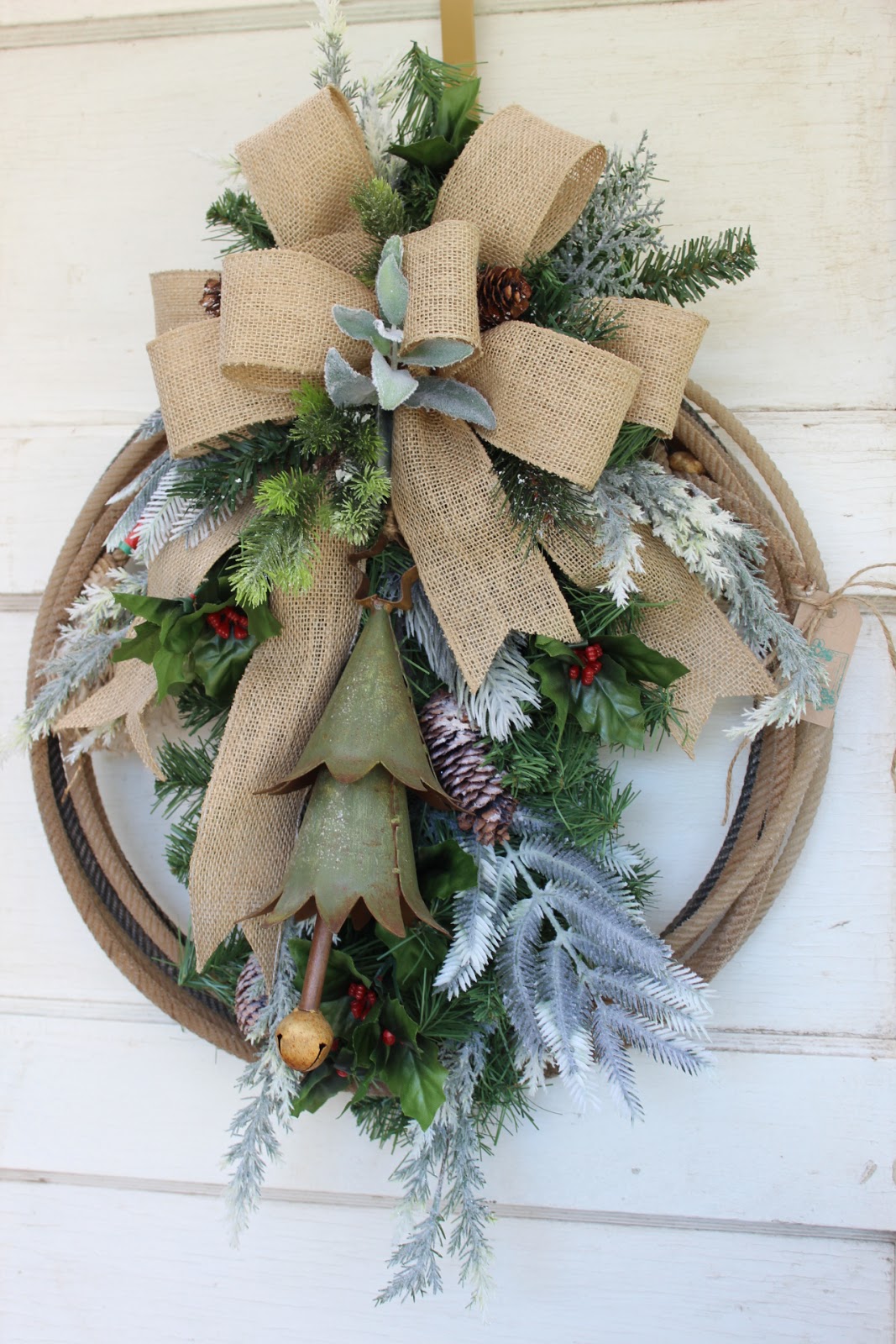 GypsyFarmGirl New Rustic Rope Christmas Wreaths