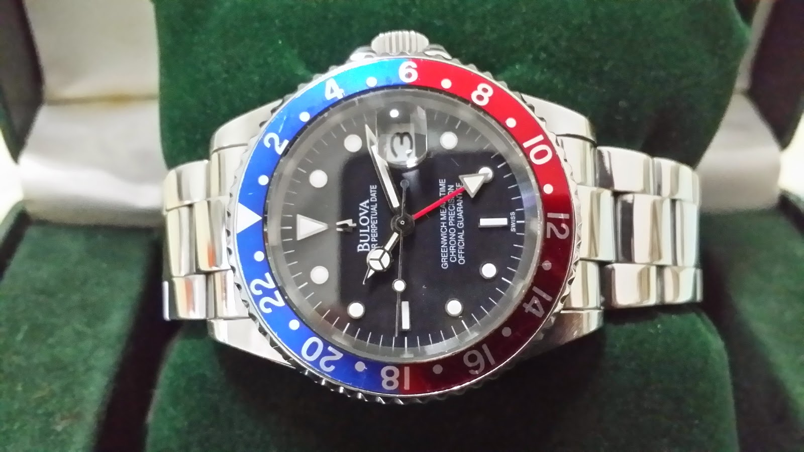 JACK'S TREASURE CHEST OF TIME PIECES: AUTHENTIC BULOVA GMT CHRONO